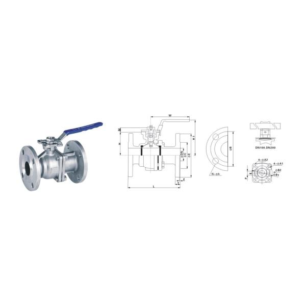 DIN Double Flanged Ball Valve ISO5211 Pad with Handle or Actuator