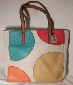 China TOTE DOT LEATHER FABRIC LADIES SHOULDER BAG factory