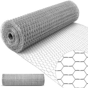 China Poultry Netting 12&quot; X50' X 1&quot; Chicken Hexagonal Wire Mesh Grey Powder Coated factory