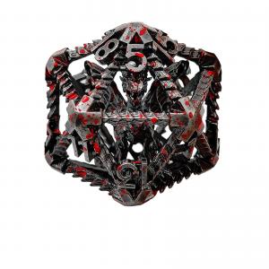 China 20 Sided Metal Hollow Dice D20 Large-Scale DND Polyhedral RPG Dungeons And Dragons on sale