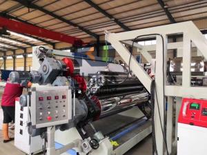 China Spc Flooring Plastic Board Extrusion Line Plastic Sheet Extrusion Machine 750kg/H factory