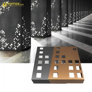 China Perforated morden Anticorrosive Aluminum Cladding Column Covers For Commercial Building factory