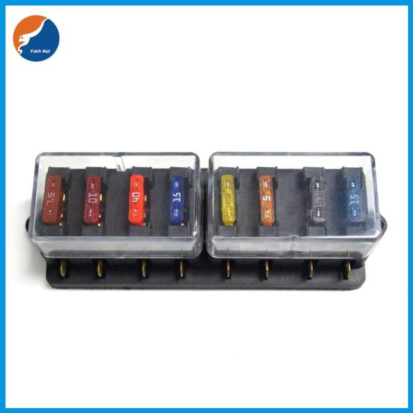 30A DC12V 24V 32V 8 Way Fuse Block PA Base PC Cover ATO Fuse Box