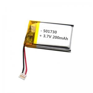 China Small 3.7 Volt 501730 200mah Li Polymer Battery For Electronic Toy factory