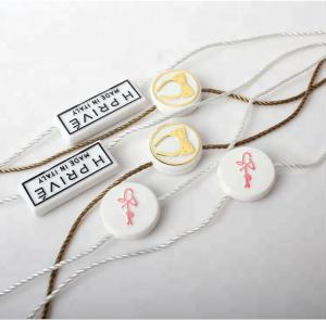 China Factory Custom LOGO Lock Hang Tag Plastic Seal String For Garment factory