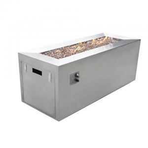 China Multi-Function Outdoor Rectangular 304 Stainless Steel Fire Pit Table For Backyard factory