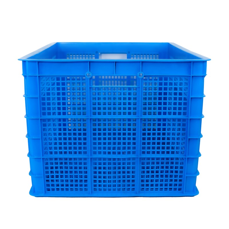 Mesh Style Rectangular PP Crate for Customized Color Industrial Stackable Storage