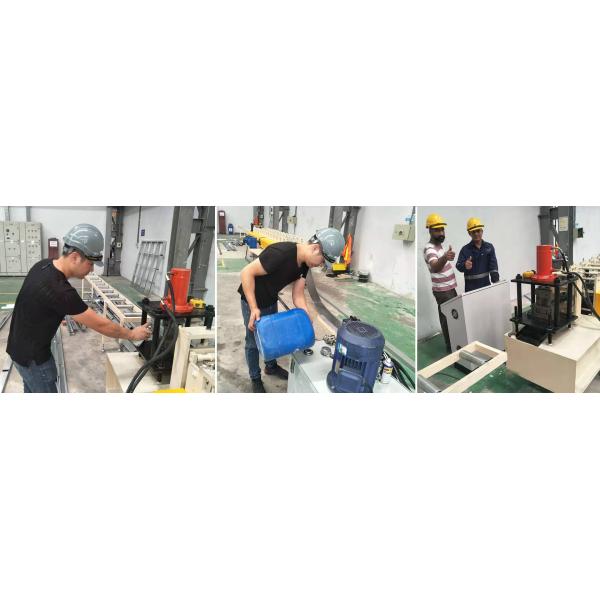 Joint And Weld Racking Step 2mm Beam Roll Forming Machine With Saw Cutting Device