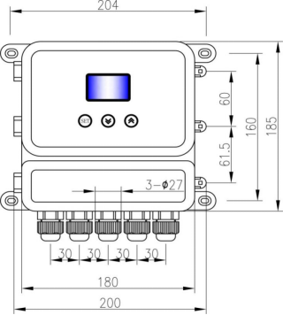 ABS Split Shell Industrial Ultrasonic Doppler Flow Meter For Water Depth Range 0.02-10m
