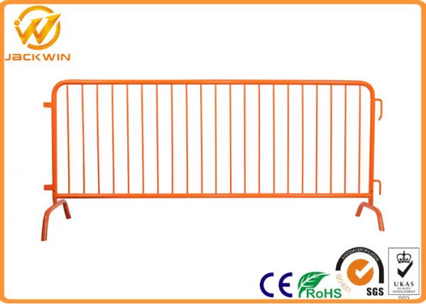 China Heavy Duty Galvanized Steel pedestrian barricades with interlock system factory