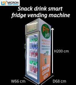 China 240V Smart Fridge Vending Machine Glass Bottle Cold Drink  Grab N Go Fridge factory