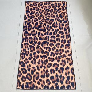 China Quick Dry Absorbent Terry Cloth Towel Oversized Sand Free Swim Towel Sexy Spotted Cheetah Leopard Print Beach Towel for factory