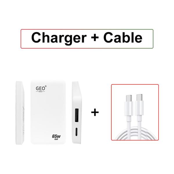 20V 65w 3.25A GaN Fast Charger USB A / USB C Fast Charging Travel Adapter