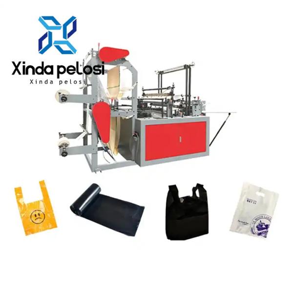 China Computerized Garbage Bag On Roll Making Machine With Hot Sealing And Cold Cutting factory