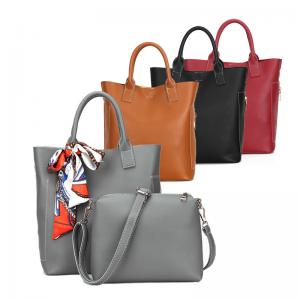 China Women Handbags Sets Leather Top Handle Handbag-Shoulder Purses 2pcs In 1 Sets Hand Bag Sets factory