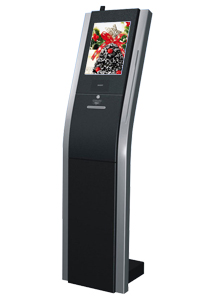 China Q3 Touchscreen kiosk with mini printer and card reader factory