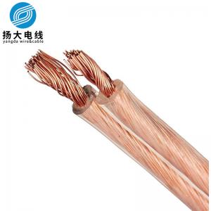 China 2..5mm Audio Speaker Cable , Copper Stranded Flat Ribbon Wire Customized Length on sale