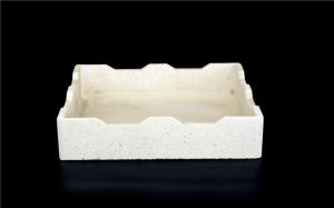 China Square White Ceramic Kiln Furniture For Sinter Calcined Alumina Powder factory
