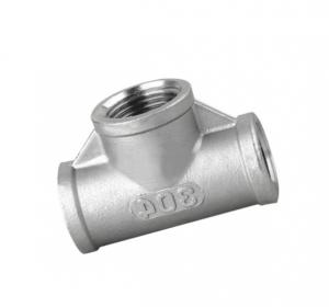 China Female Internal Thread Tee Pipe Fittings Stainless Steel DN6-DN100 Valve Pipe factory
