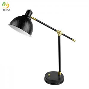 China Adjustable Metal Black USB Desk Bedside Table Lamp D9.8 X H26