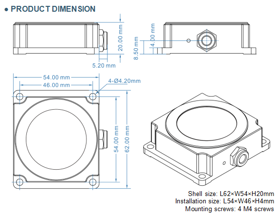 TL725D RS232 / RS485 ANGULAR RATE SENSOR FOR AUTOMATIC AGRICULTURAL MACHINERY