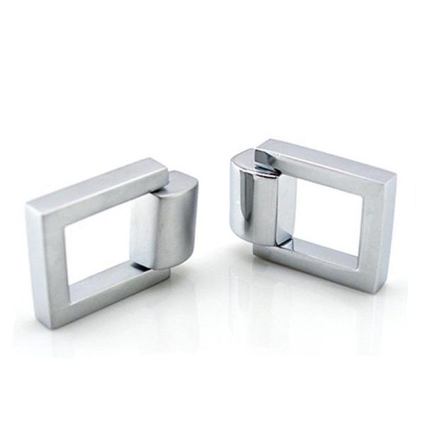 Classical Square Cabinet Ring Pulls , Single Hole Kitchen Cupboard Ring Pulls Window Pulls