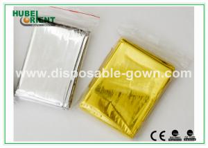 China Customized Silver Emergency Thermal Blanket / Waterproof Emergency Foil Blanket factory