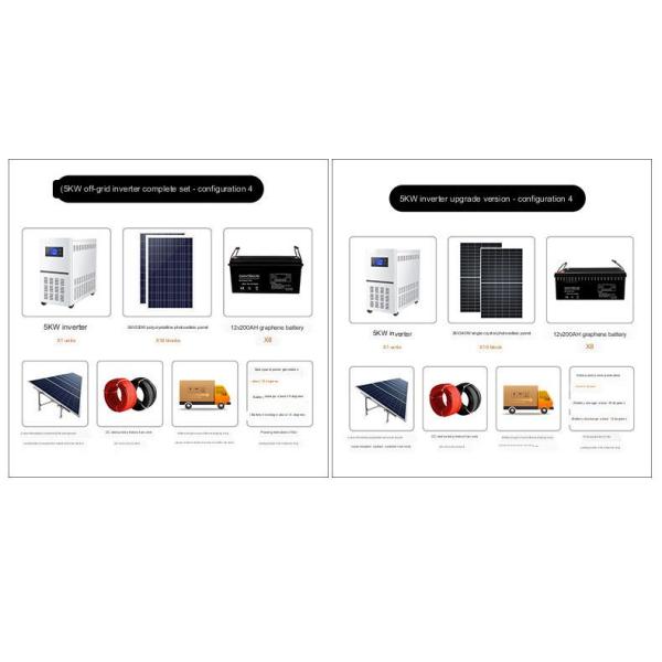 5000W Home Solar Power Generation System Photovoltaic Generator Inverter Control Integrated