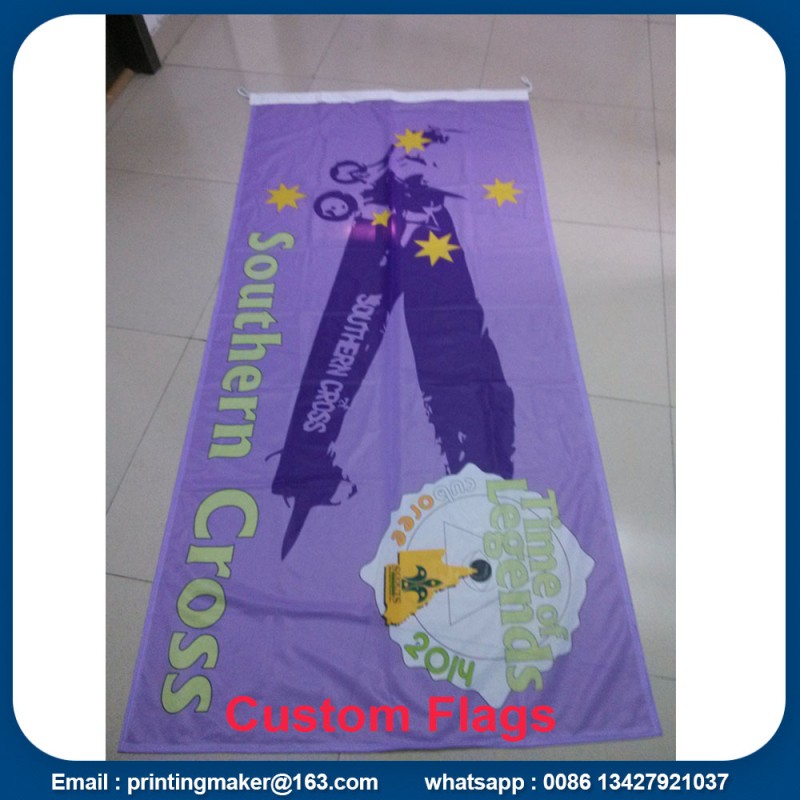 advertising flags Custom 110 G Knitted Polyester Fabric Advertising Flags
