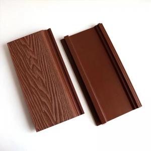 China Anti Slip Sleek Wood Siding Accent Wall Exterior 3D Outdoor Wpc Wall Cladding factory