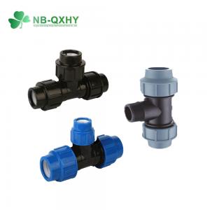 China Irrigation PP Compression Pipe Fitting Tee Varnish Paint Equal Tee Male Thread Tee on sale