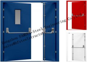 China Galvanized Industrial Hollow Steel Fire Doors For Residential Application factory
