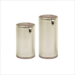 China Round Airless Jars Cosmetic Packaging Cylinder Airless Container on sale