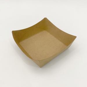 China Disposable Kraft Paper Food Trays , French Fries Chicken Take Out Paper Serving Trays factory