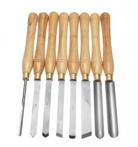 China Brushed Stainless Steel Carbide Tip Wood Lathe Tools Chisel Set With Wood Handle on sale