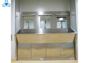 China Three Mirrors Hand Washing Bathroom Basin Cabinets With Three Positions Automatic Induction factory