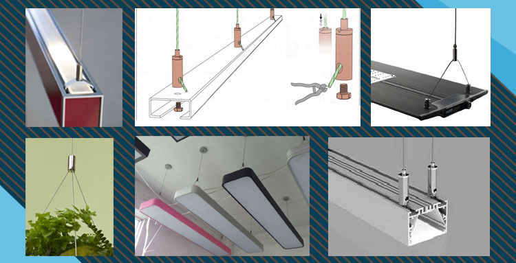 Ceiling Mounted Wire Suspension Kit Adjustable Standoff Lighting Hanging System