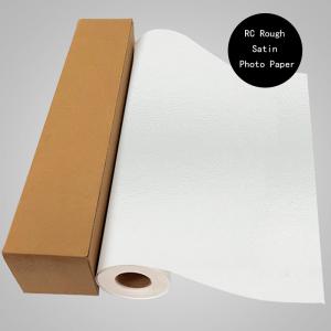 China 260gsm 36inch 30M Roll Size RC Satin Photo Paper Rough Satin Double Sides factory