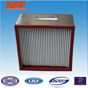 China Aluminum Frame High Temperature Hepa Filters With 22 Pleats Per 20 Centimeter factory