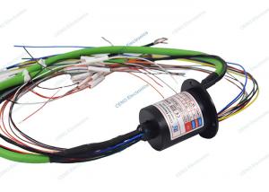 China 0 - 100rpm Gigabit Ethernet Signal Slip Ring Compatible With Electrical Collector factory