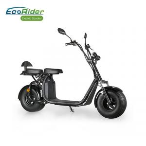China 40KM / H Black Color 2 Wheel Electric Scooter Citycoco Fat Tire Strong Construction factory