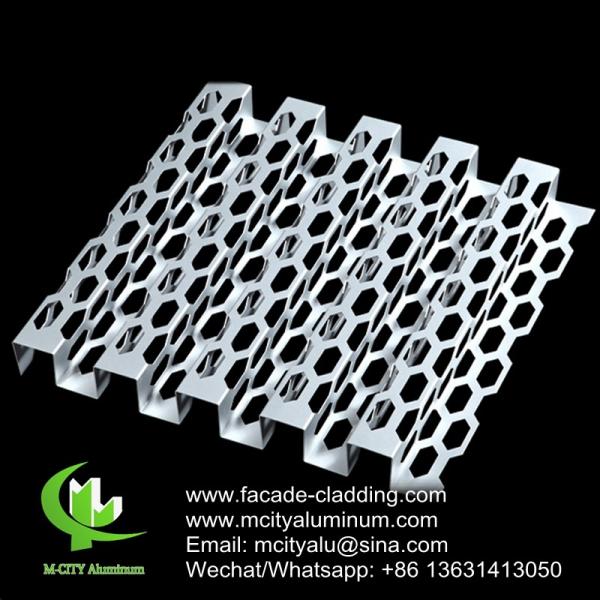 China Perforated cladding metal aluminum panel powder coated outdoor audi facade panel factory