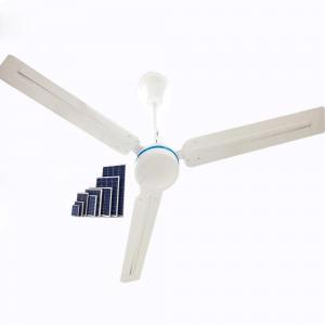 China 36W 12V  56 Inch AC / DC Solar Ceiling Fan With Remote Control factory