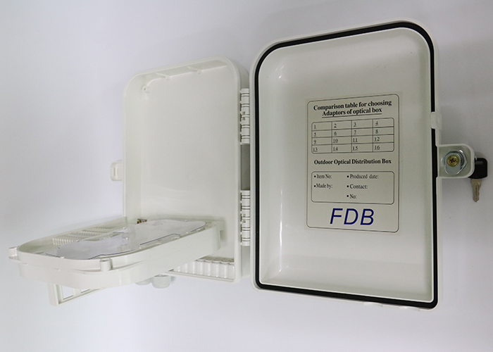 16 Core Fiber Termination Box , ABS Fiber Distribution Box For Ftth Network