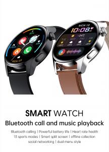 China IP67 Bluetooth Call Smart Bracelet 260mAh Music Player Silicone Wristband factory