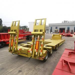 China Yellow Tipper Truck Semi Trailer Dump Truck Trailer 45 Feet Semi Low Bed Trailer factory