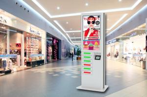 China 42 Inch LCD Digital Signage Cell Phone Fast Charging Station Kiosk  with 6 Secured Safe Doors factory
