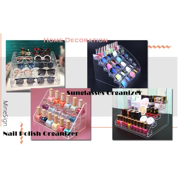 Tabletop Holder Sunglasses Display Stand Clear Eyewear Storage Tray 6 Layer