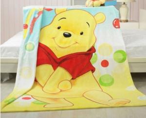 China Custom Kids Plush Screen Printed Blanket , Cute Flannel Baby Blanket Anti - Pilling on sale