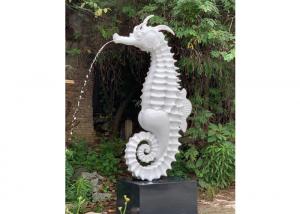China Contemporary Seahorse Garden Fountain Outdoor Fiberglass Sculpture Customized factory